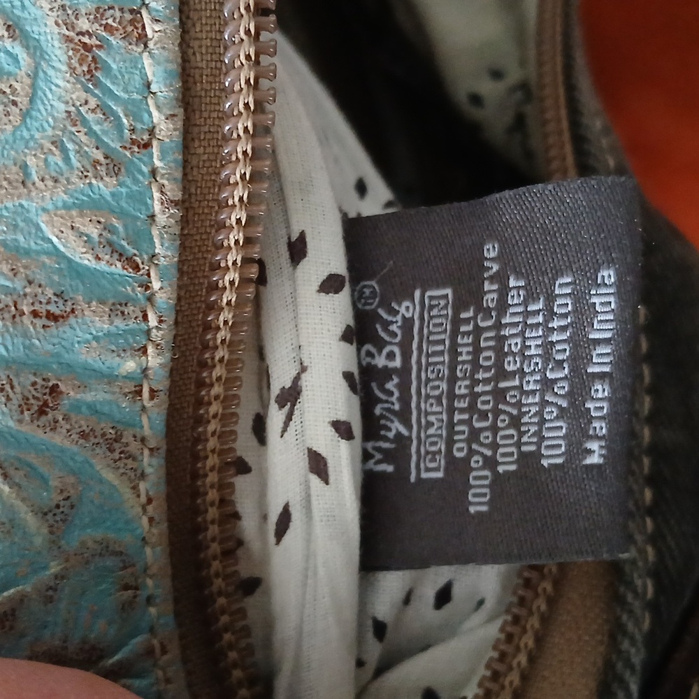MYRA Cowgirl Southwestern Leather Canvas Cotton Bag, Purse, Crossbody - Picture 6 of 8